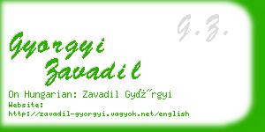 gyorgyi zavadil business card